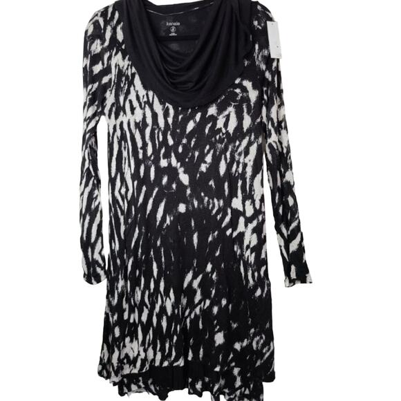 Kensie Dresses & Skirts - Kensie Cowl Neck Long Sleeve Soft Jersey Knit Cowl Neck Mini Dress Size Small